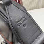 Web Trademark Small Crossbody Bag Black Leather