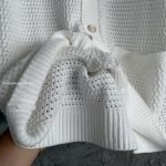 White & Brown Tennis Stripe Crochet Short Sleeve Shirt – Sh542