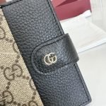 Bi-Color GG Marmont Card Case Black Leather