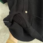Black & Green Striped Short Sleeve Crochet Shirt – Sh537