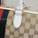 Borsetto Large Boston Bag Sand And Brown GG Canvas
