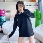 Classic Oval Printed Sweater In Black – Sk778