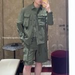 Green Tara Stretch Nylon Utility Jacket
