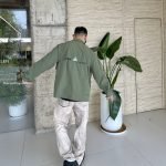 Green Tara Stretch Nylon Utility Jacket