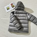 Maya Hooded Short Down Jacket In Grey