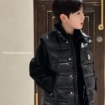 Moncler Enfant Tib Down Vest In Black