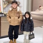 Moncler Enfant Yule Hooded Down Jacket In Beige
