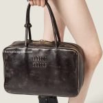 Beau Nappa Leather Bag In Coffee Brown