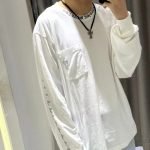 Classic Oval Printed Sweater In White – Sk779