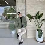 Green Tara Stretch Nylon Utility Jacket