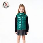 Moncler Ania Hooded Down Gilet In Green