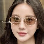 Oval Frame Sunglasses In Gold Smu52Ys – Sg206
