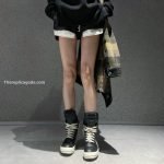 Rick Owens Geobasket High-Top Sneakers In White And Black – Ro41