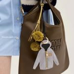 Leather Shirt Keychain In Grey