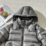 Maya Hooded Short Down Jacket In Grey