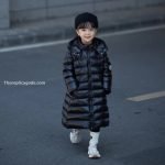 Moncler Enfant Moka Down Coat In Black