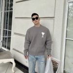 Paris Heart Printed Sweatshirt In Grey – Sk763