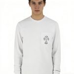 Classic Oval Printed Sweater In White – Sk777