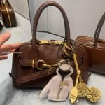 Leather Shirt Keychain In Grey