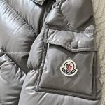 Maya Hooded Short Down Jacket In Grey