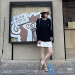 Classic Oval Printed Sweater In Black – Sk778