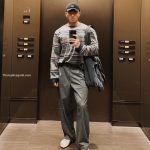 Grey Long-Sleeved Striped T-Shirt In Grey – Sk764
