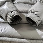 Maya Hooded Short Down Jacket In Grey
