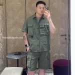 Green Tara Stretch Nylon Utility Jacket