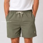 Logo Embroidererd Swim Shorts In Grey