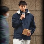 Logo Hooded Jacket In Blue