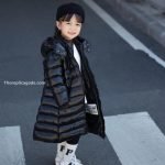 Moncler Enfant Moka Down Coat In Black