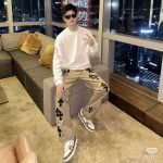 Classic Oval Printed Sweater In White – Sk779
