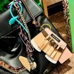 Leather Keychain Trick In Beige