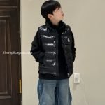 Moncler Enfant Tib Down Vest In Black