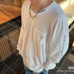 Classic Oval Printed Sweater In White – Sk779